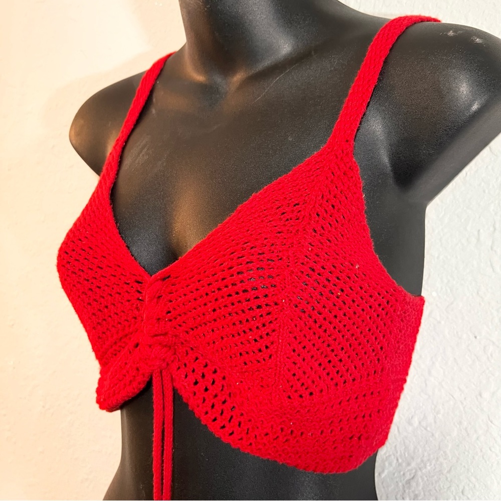 Red Crochet Bralette